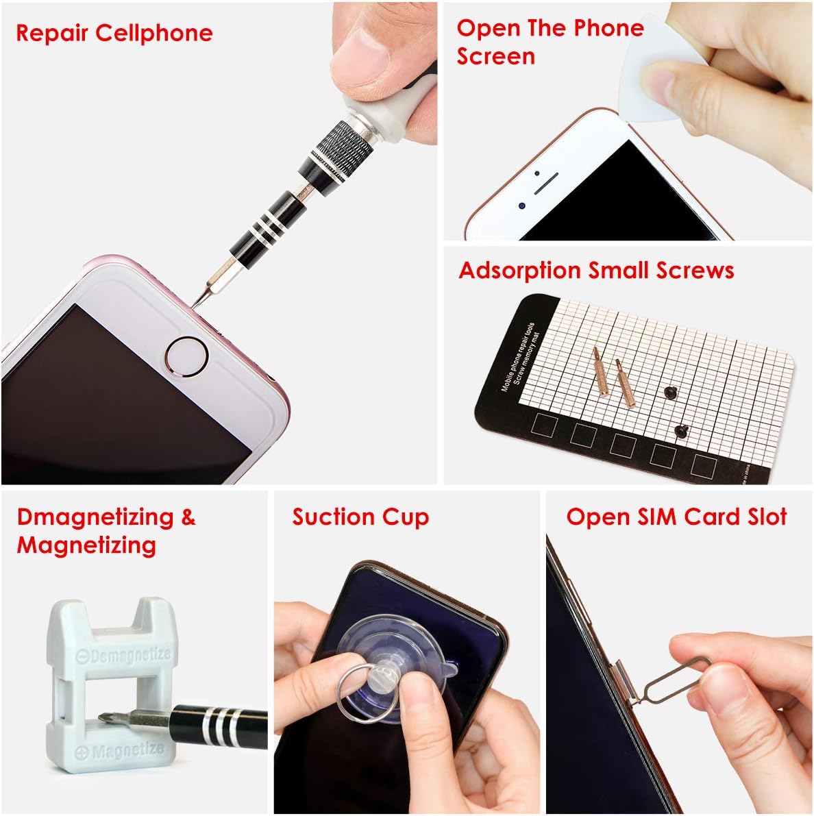 Precision Screwdriver Set, SHARDEN 122 in 1 Electronics Magnetic Repair Tool Kit with Case for Repair Computer, iPhone, PC, Cellphone, Laptop, Nintendo, PS4, Game Console, Watch, Glasses etc (Grey)