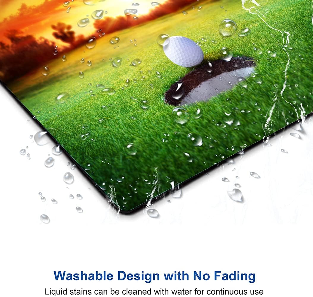 Mouse Pad, Ball in Hole Golf Mouse Pad Rectangle Custom Designs, Waterproof Anti-Slip Rubber Mousepad Office Accessories Desk Decor Wireless Mouse Pads for Computers Laptop