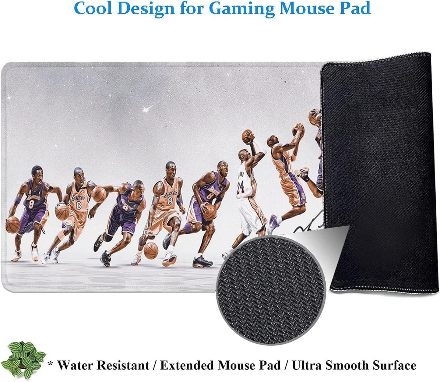 RTGGSEL 31.5x11.8 Inch Non-Slip Long Extended Large Gaming Mouse Pad with Stitched Edges XL Laptops Keyboard Mouse Mat（KB）