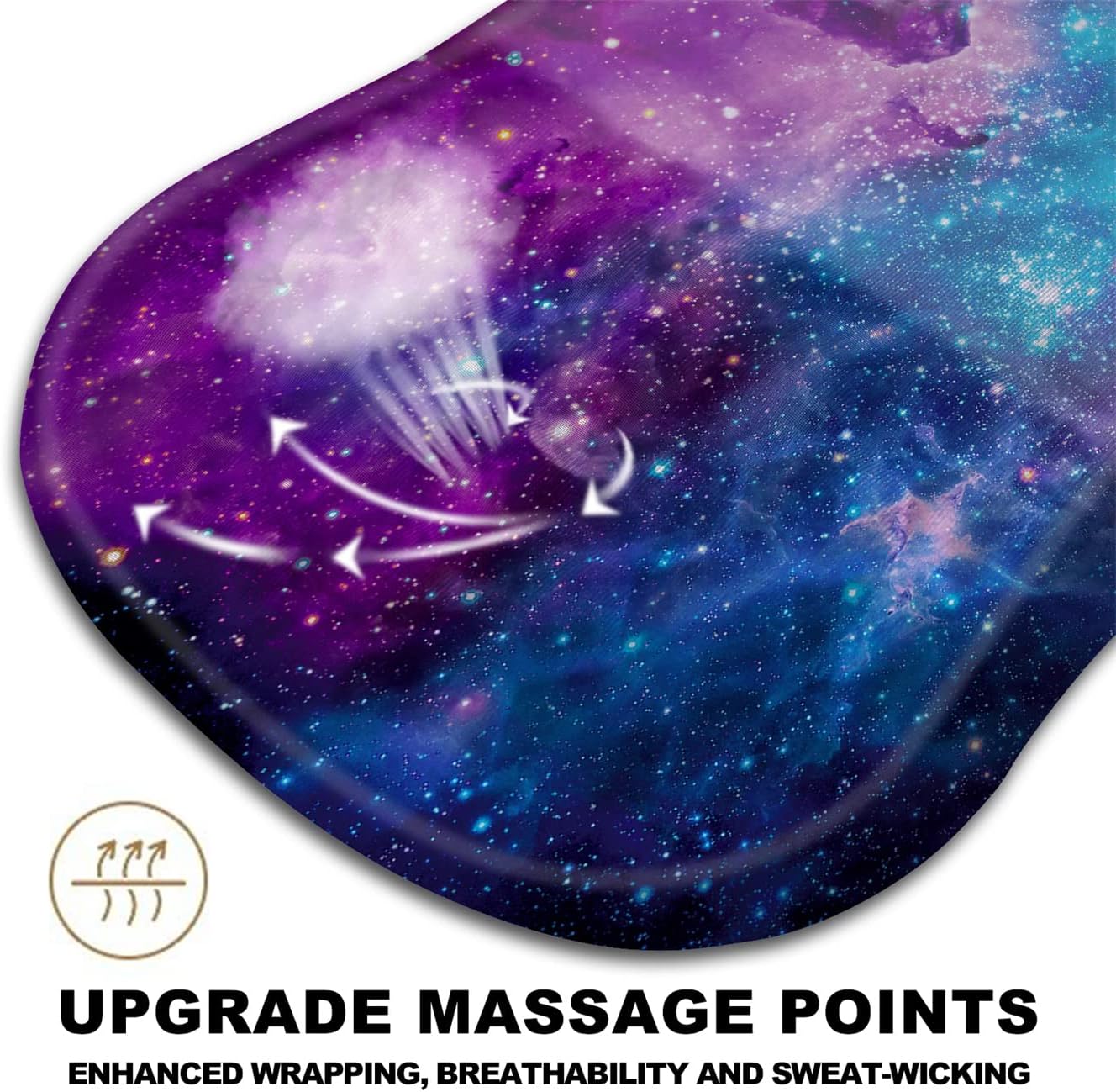 Mouse Pad Wrist Support, Ergonomic Mouse Pad with Massage Dot, Comfortable Computer Mouse Pad for Laptop, Wrist Rest Pain Relief Mousepad with Non-Slip PU Base for Office & Home, 12 x 8 in