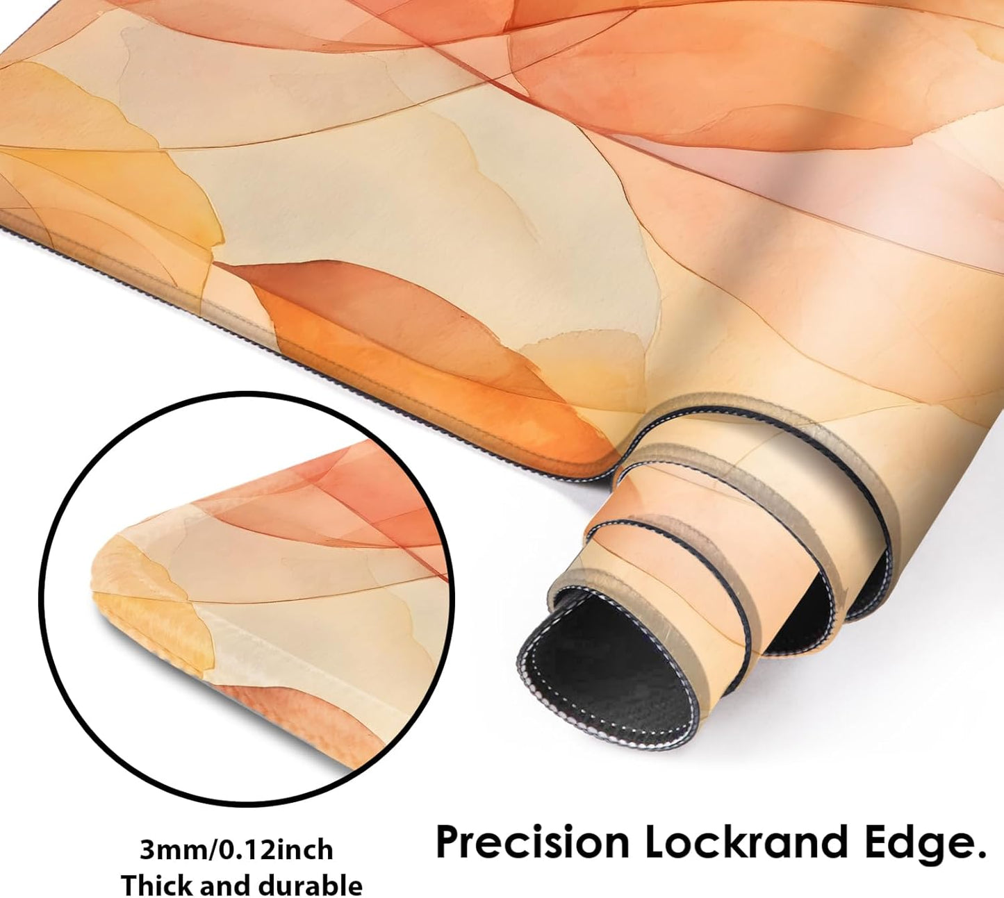 Galdas Gaming Mouse Pad XXL XL Large Long Extended Big Mousepad Non-Slip Rubber Keyboard Mouse Pad with Stitched Edges for Laptop Home Office (31.5x11.8x0.08 Inch) -Fall Leaf