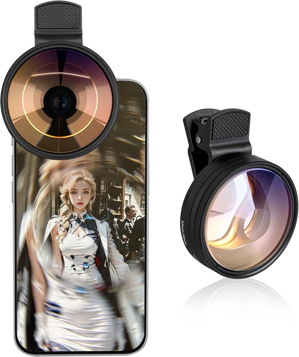 Prism Lens for iPhone & Android - Swirl Twist Blur Effect Filter, Tunnel Vision Lens, K9 Optical Glass, Durable Metal Frame - Portable Creative Tool for Cinematic Photos & Videos