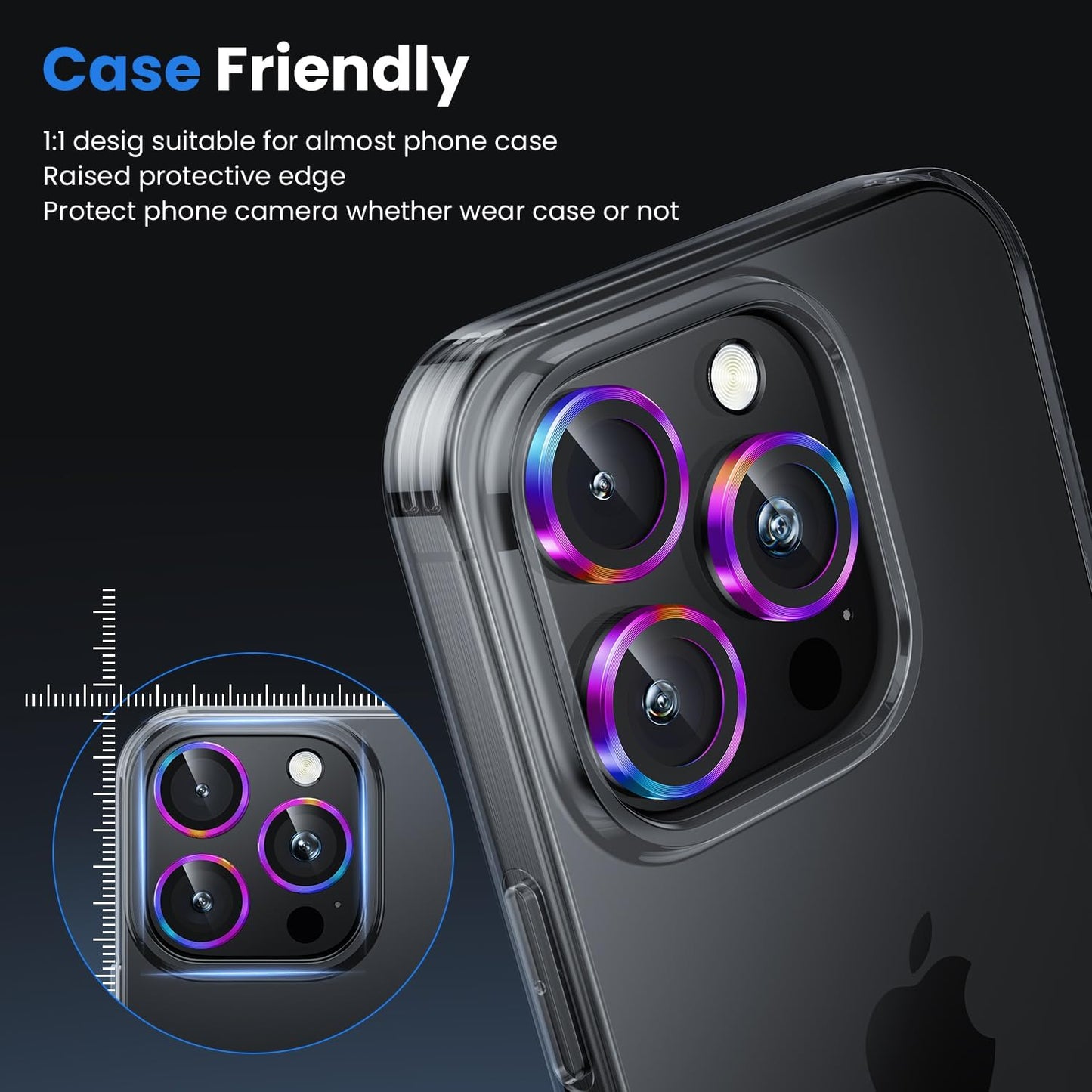 WSKEN for iPhone 16 Pro/iPhone 16 Pro Max Camera Lens Protector - [Original Shooting Model] Shatterproof Ultra HD Tempered Metal Glass Camera Screen Protector Cover Film Accessories