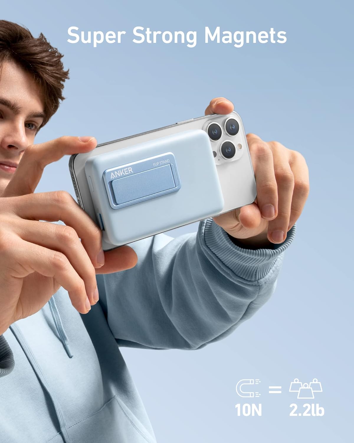 Anker 633 Magnetic Battery, 10,000mAh Wireless Portable Charger, 20W USB-C Power Bank with Stand, Magsafe-Compatible for iPhone 16/15/14 Series