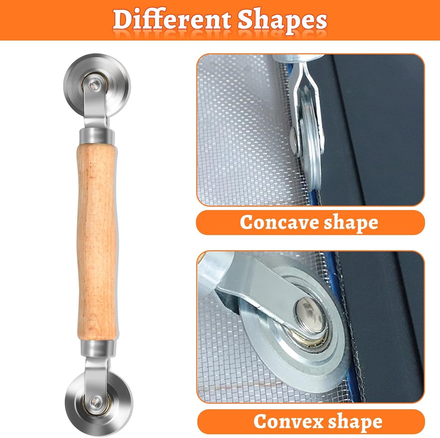 Screen Repair Tool,Window Roller,Spline Installer,3 in 1 Window Installation Tool,Screen Mouse Spline Roller for Installing & Replacing Window Patio Sliding Door(3 in 1)