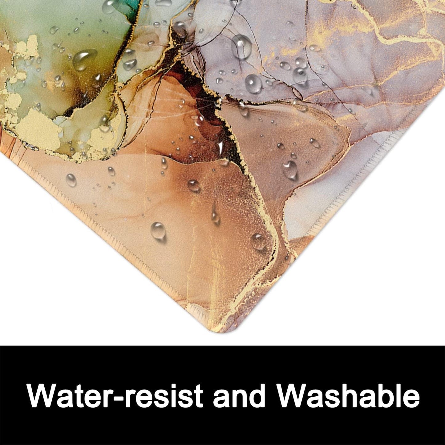 ITNRSIIET Mouse Pad with Stitched Edge Premium Textured Smooth Precise Operation Waterproof Washable Non-Slip Rubber Base Desktop Protection Mat, 10.2×8.3×0.12 inches, Abstract Texture