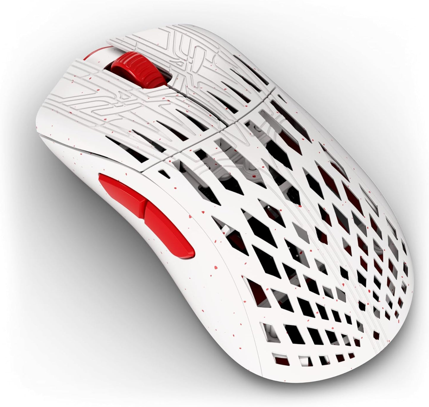 PWNAGE Stormbreaker Carbon Fiber MAX CF Wireless Gaming Mouse 8kHz - 45grams Ultralight Esports Pro Gamer Flawless Professional PAW3950 Optical Sensor 36k DPI - 8000Hz - Large Ergo -Frost Fire