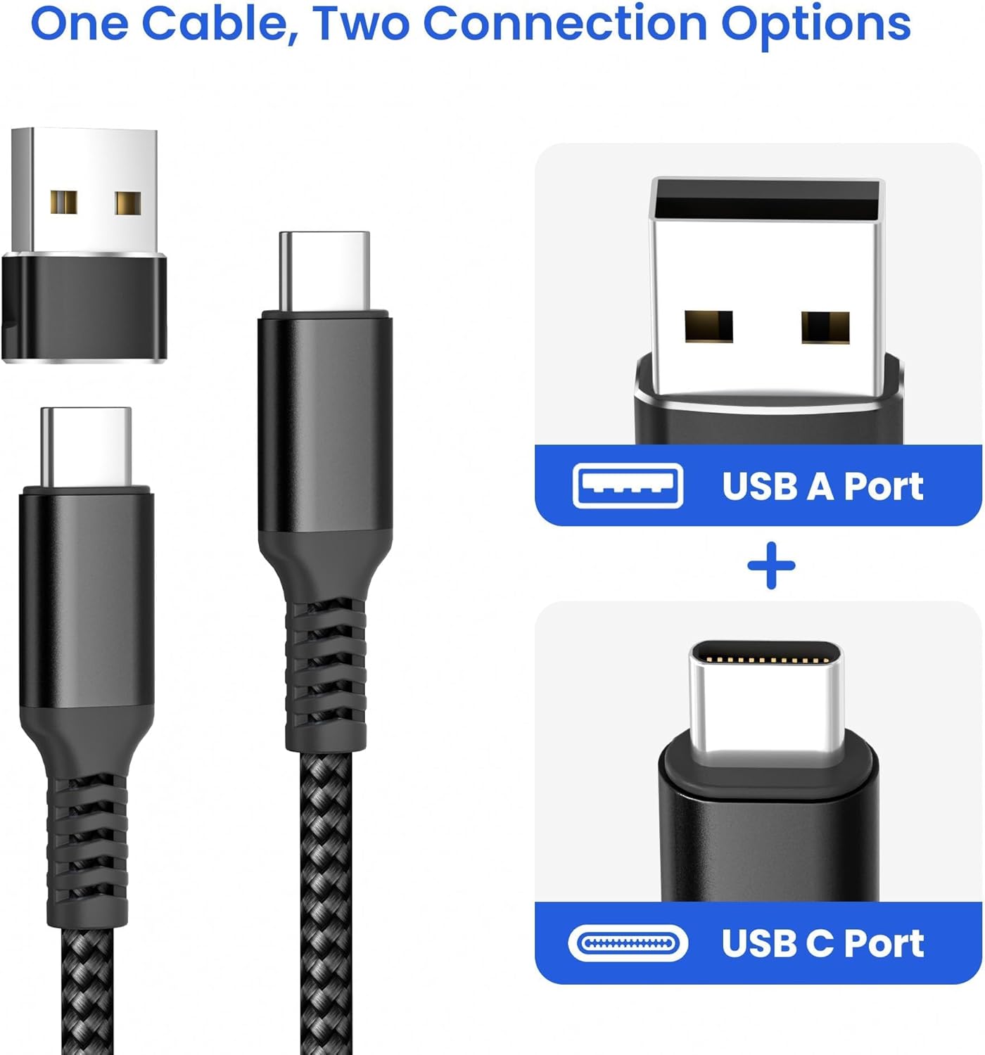 Elebase USB Type C to C 100W Car Charging Cable 6.6FT with A Adapter,Fast PD Charger Cord for iPhone 16 15 Pro Max Plus,Samsung Galaxy S23 S24, Play,MacBook Mac,iPad 9 10,Z Flip Fold 4 5,Ultra,A53 A54