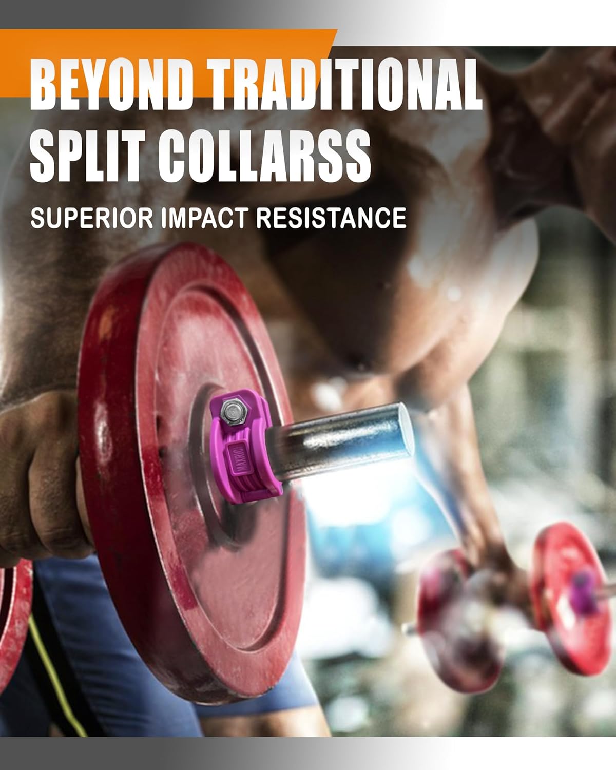 MAXRICH T Barbell Clamp 1 inch Multiple Sizes & Adjustable Weight Clips for Barbell Quick Release Barbell Clips|Barbell Collar Bar Locks for Weight Lifting (ROSE)