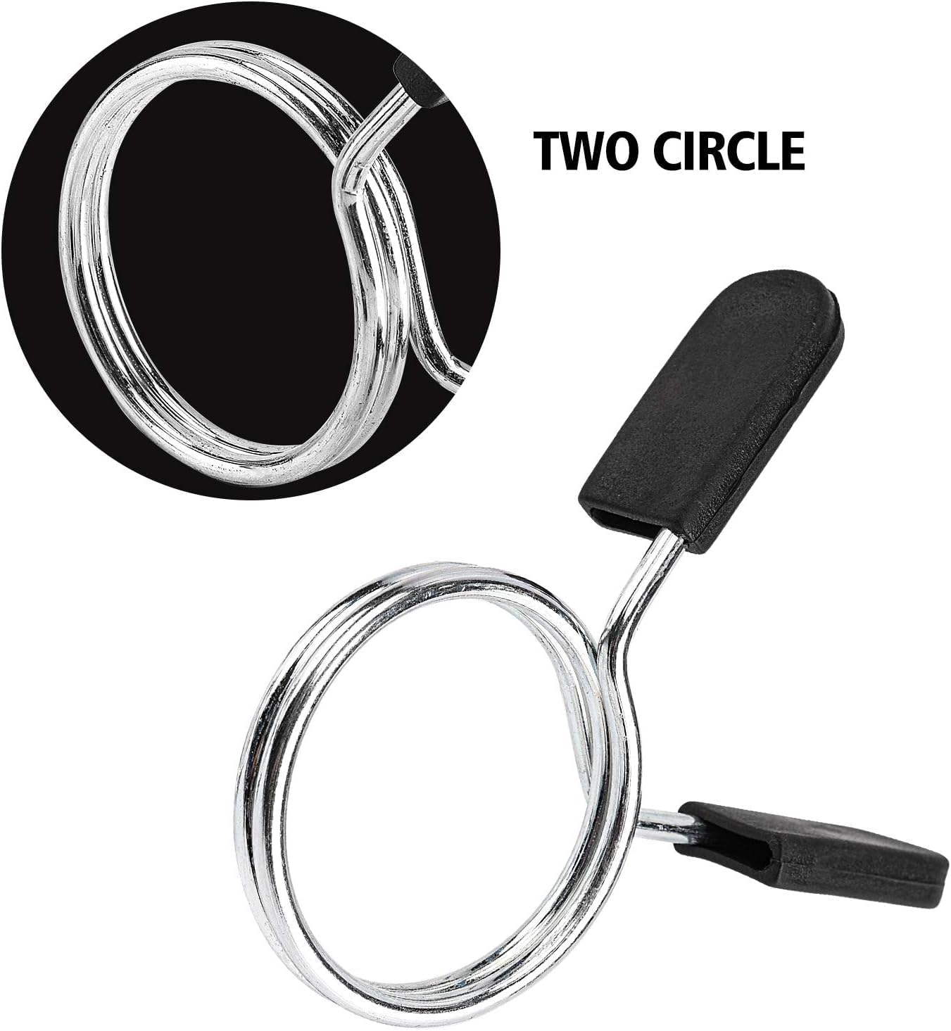 Barbell Clips Olympic Barbell Clamps Collars 2 Inches Weight Bars Lock Dumbbell Spring Clips Circlip Fitness Weightlifting Buckle 4 Pack