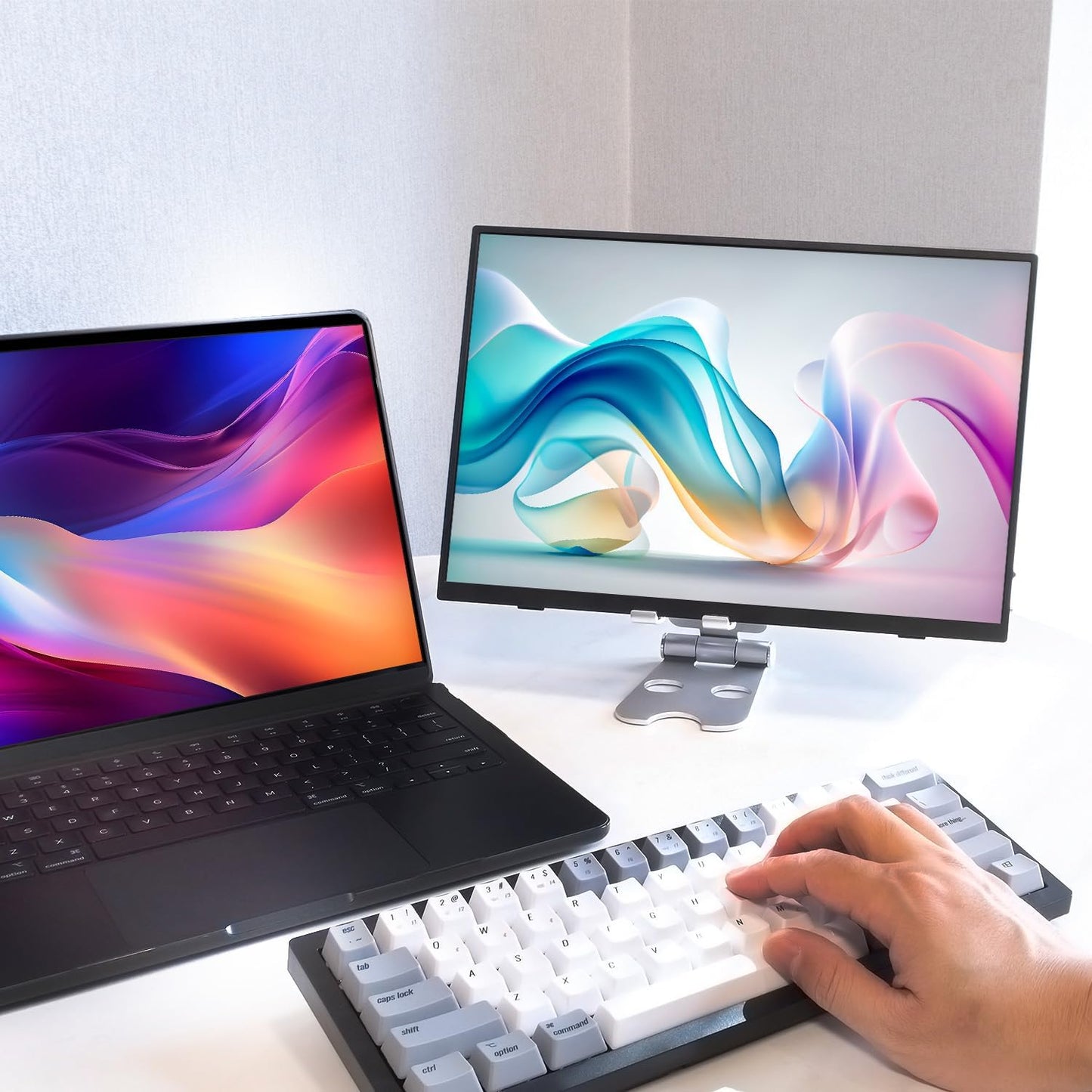 Kado Aluminum Alloy Tablet Stand for Portable Monitor, Foldable iPad Stand Holder Adjustable, Computer Office Desk Accessories for Kindle, Switch, iPad Pro/Air/Mini, iPhone Pro/Max/Plus