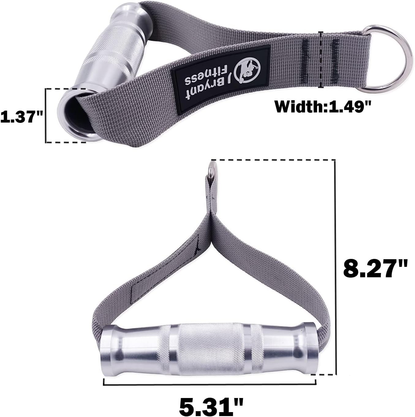 J Bryant Fitness Metal Gym Handles for Cable Machine Attachment Heavy Duty Aluminum Alloy Handle Grips Durable Workout Handles for Resistance Bands Pulley LAT Pull Down System