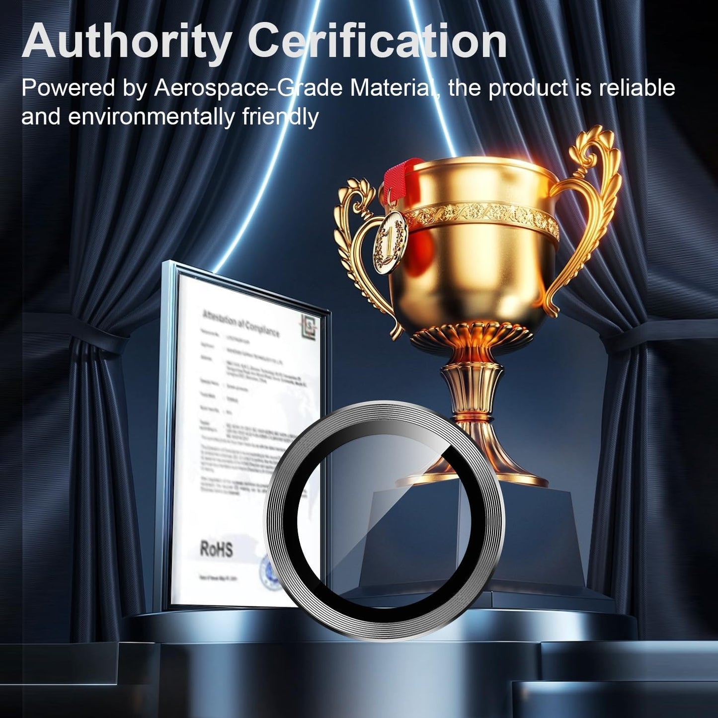 Korecase for Galaxy S25 Camera Lens Protector, 9H Tempered Glass Anti Scratch Camera Screen Protector Shockproof Film Shcokproof Metal Ring Lens Protecor for Galaxy S25,Black