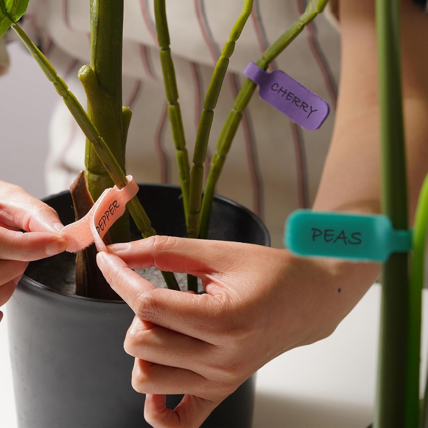 Trilancer Cable Cord Labels Large Size, for Organizing Wires and Identification, Multicolored Handwriting Cable Tags, Reusable with Multiple Uses - 35 PCS