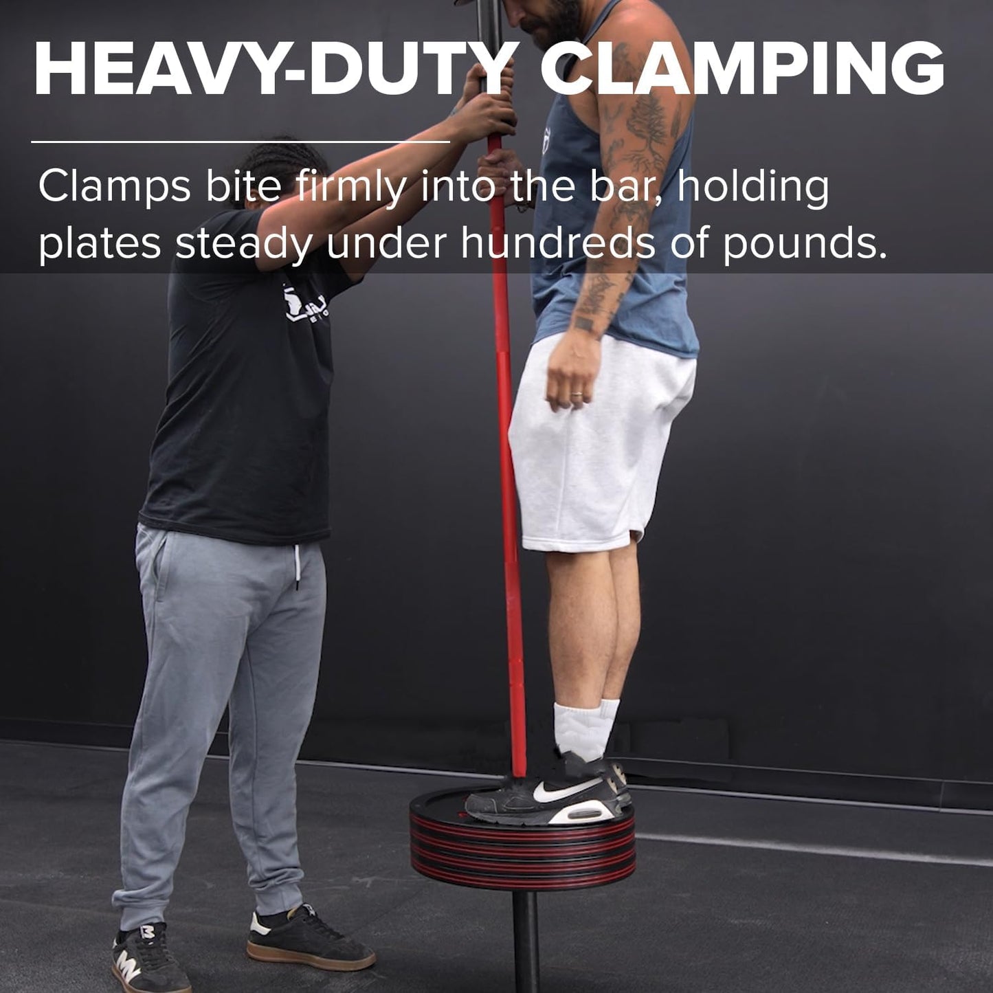 RapidGrip™ Barbell Collars – Automatic Locking Barbell Clamps for Olympic Weight Bars – Heavy Duty Barbell Clips for Gym, Weightlifting, Powerlifting & Cross Training – Quick Release, No Slip