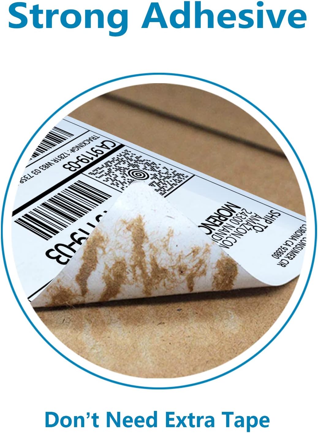 JADENS Thermal Labels 4x6-500 Labels, Compatible with Rollo, Brother, Zebra and Most Thermal Printer, Perforated, Commercial Grade, Doesn't Compatible with Dymo