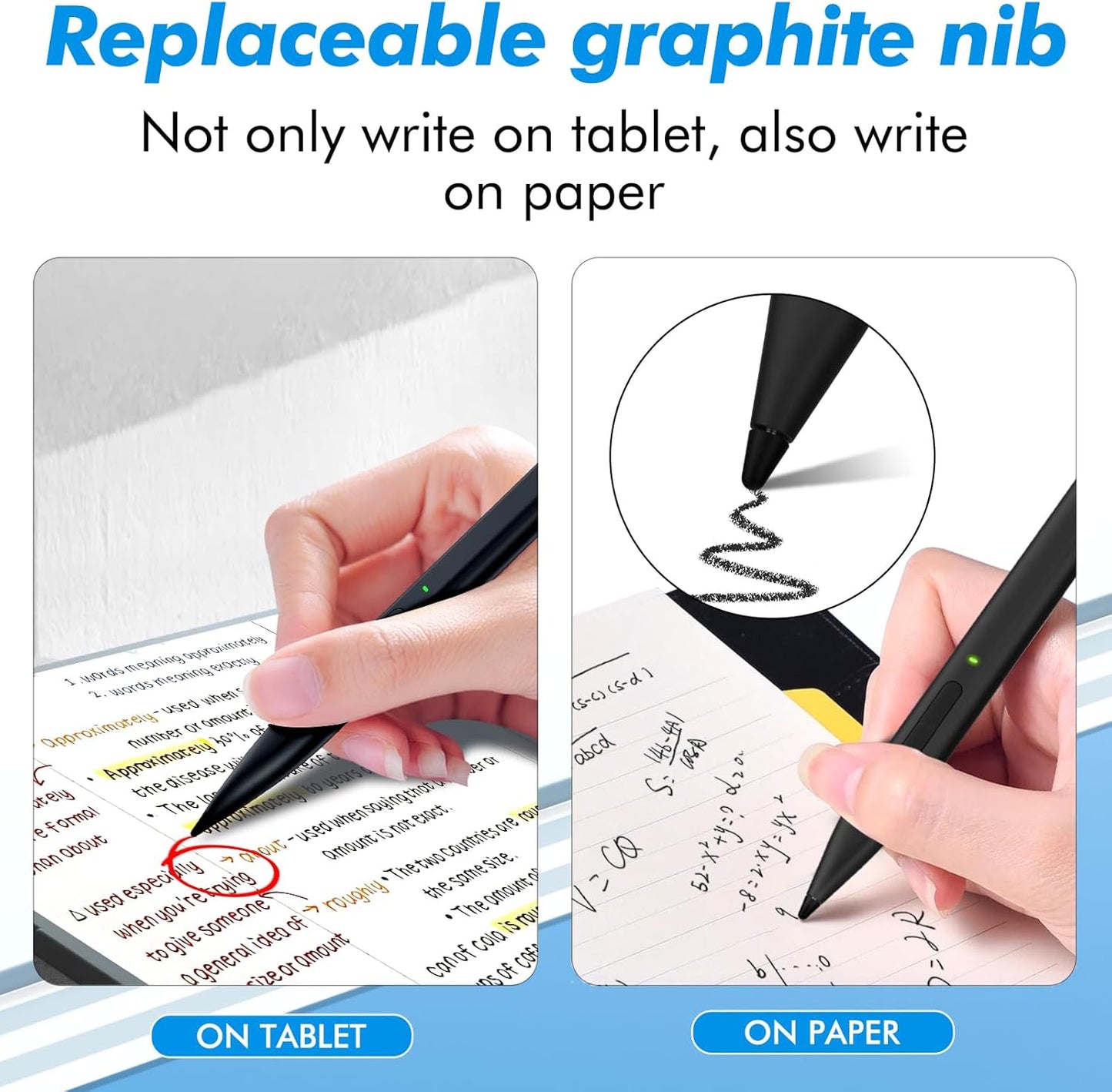 Uogic Slim Pen 2 for Surface, with 4096 Pressure, Erase & Right-Click, Palm Rejection for Surface Pro (4th/5th/6th/7th/7+/8th/9th/10th Gen), Surface Duo (1st/2nd Gen), Surface Book (1st/2nd/3rd Gen)