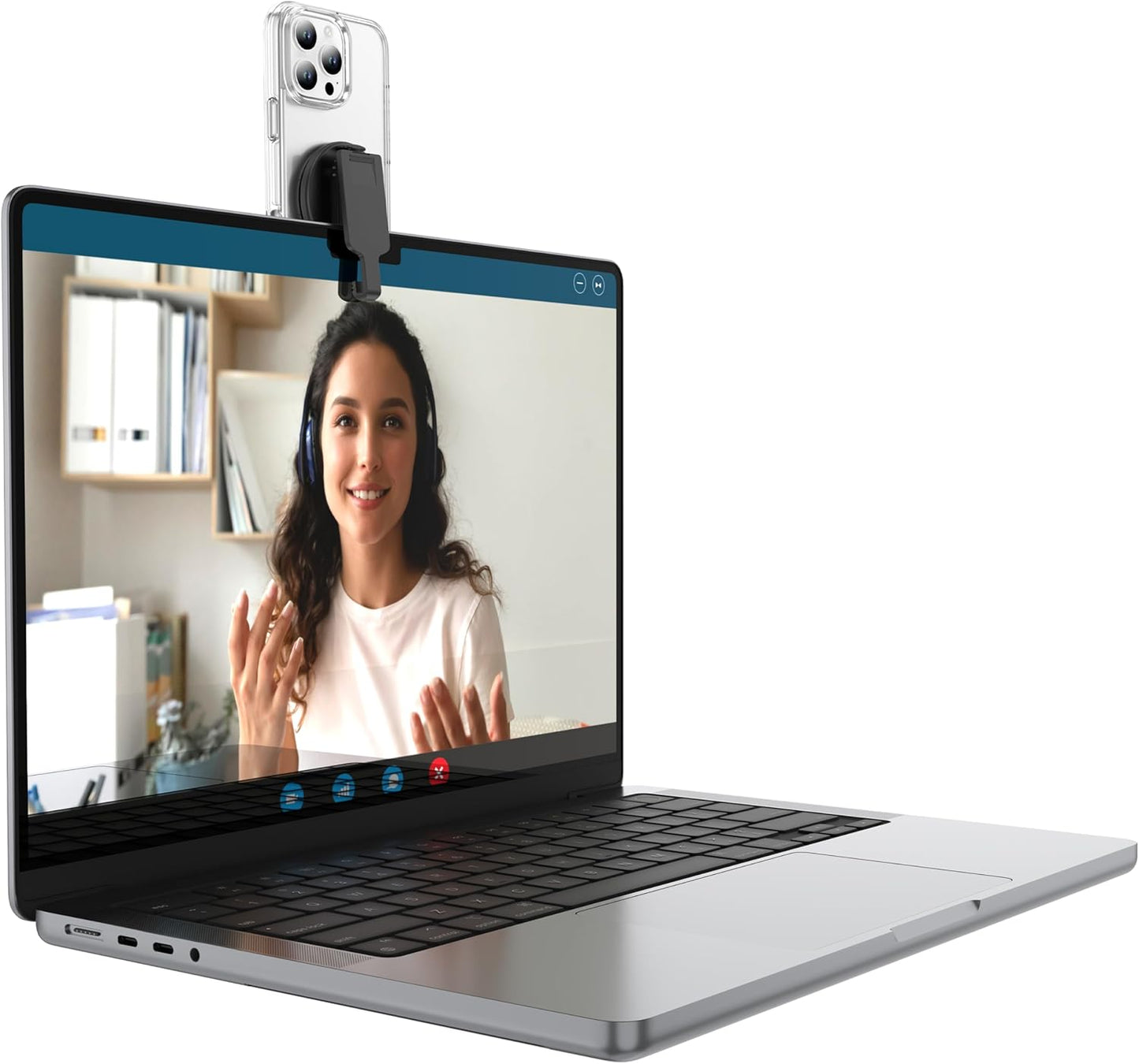 BAISRKE Magnetic Belt Clip Phone Holder, Strong Magnetic Waist Clip Compatible with Phone Cases, Portable & Versatile Accessory for Travel & Outdoor Use - Black