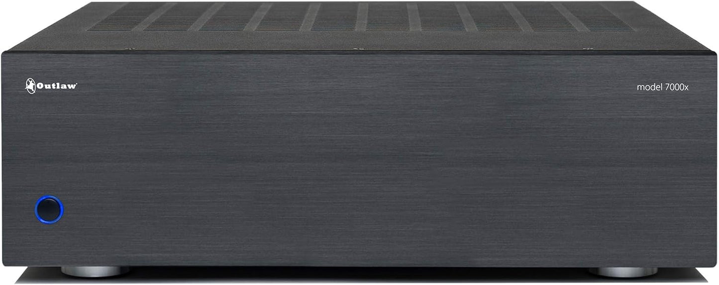 Outlaw Model 7000x 7000 x 7-Channel Power Amplifier | 7x130 Watts Continuous | High Current Amplifier | XLR & RCA Inputs |