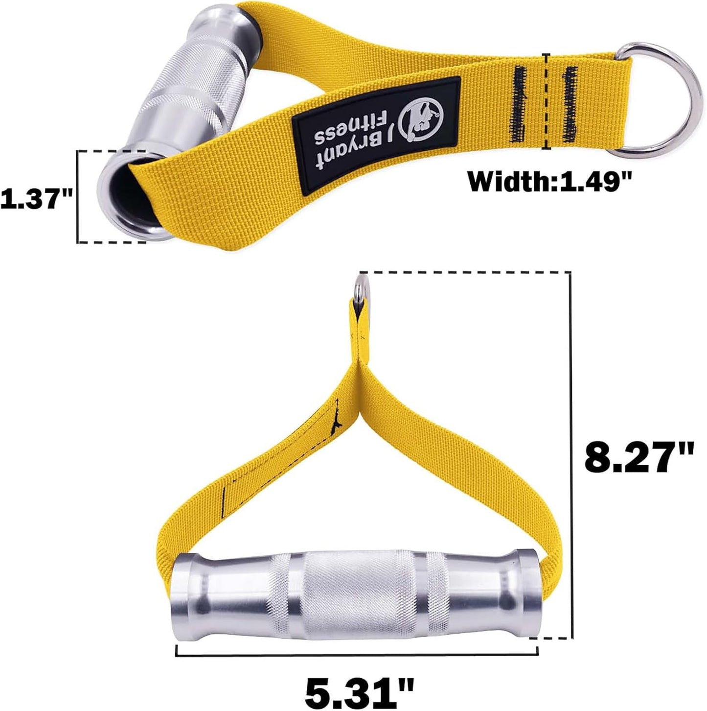 J Bryant Fitness Metal Gym Handles for Cable Machine Attachment Heavy Duty Aluminum Alloy Handle Grips Durable Workout Handles for Resistance Bands Pulley LAT Pull Down System
