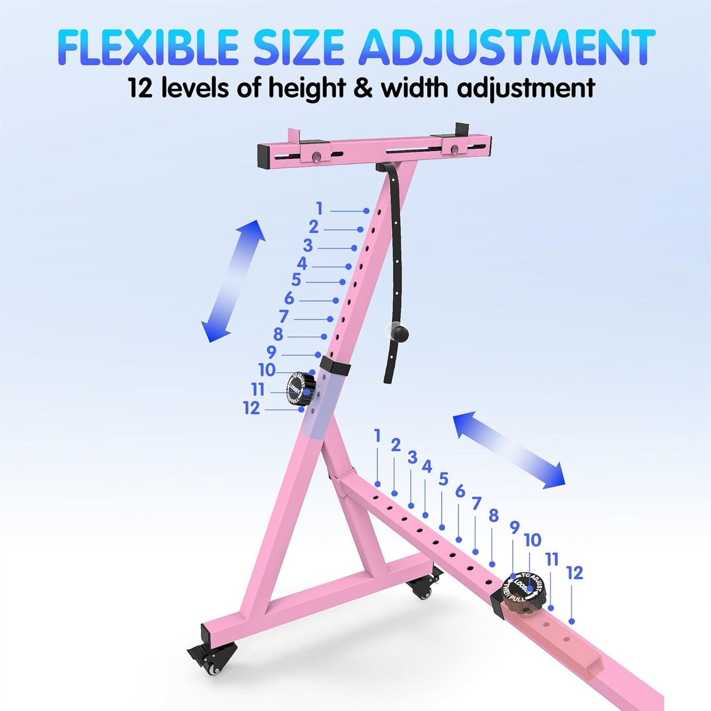 Universal Keyboard Stand, Z-style Heavy-Duty Piano Stand, Adjustable and Portable Piano Keyboard Stand for 61 and 88 Keys, Pink