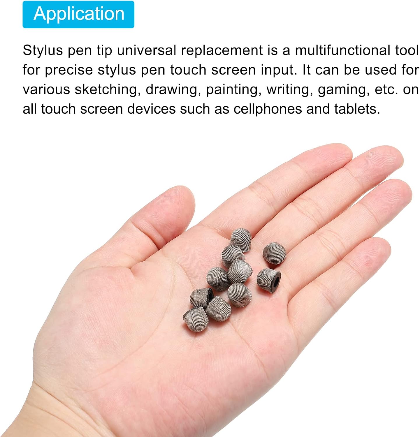 MECCANIXITY 6pcs 7mm Stylus Pen Fine Tips Conductive Fiber Capacitive Touch Screen Pens Tip Universal Replacement