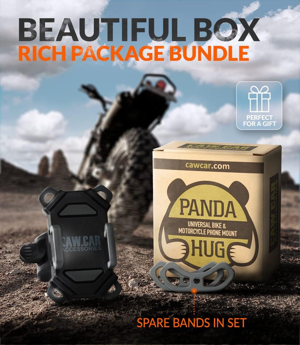 Bike & Motorcycle Phone Mount - For iPhone 16 (15, Xr, SE, Plus/Max), Samsung Galaxy S22 or any Cell Phone - Universal Handlebar Holder for ATV, Bicycle or Motorbike. +100 to Safeness & Comfort