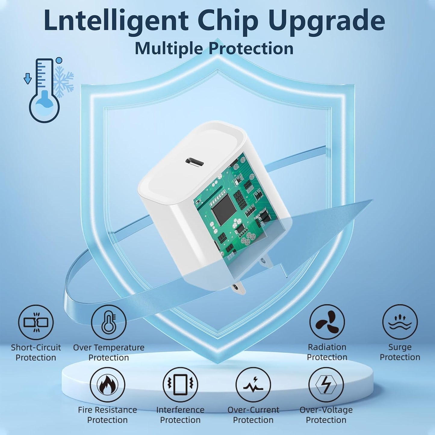 iPhone 16/15 Charger Fast Charging, 2Pack 10FT Long USB C to C Apple Fast Charging Cable Cord with 20W PD USB C Fast Charger Block for iPhone 16/15/15 Pro/15 Pro Max/15 Plus, iPad 12.9/11/10.9/Air 5/4