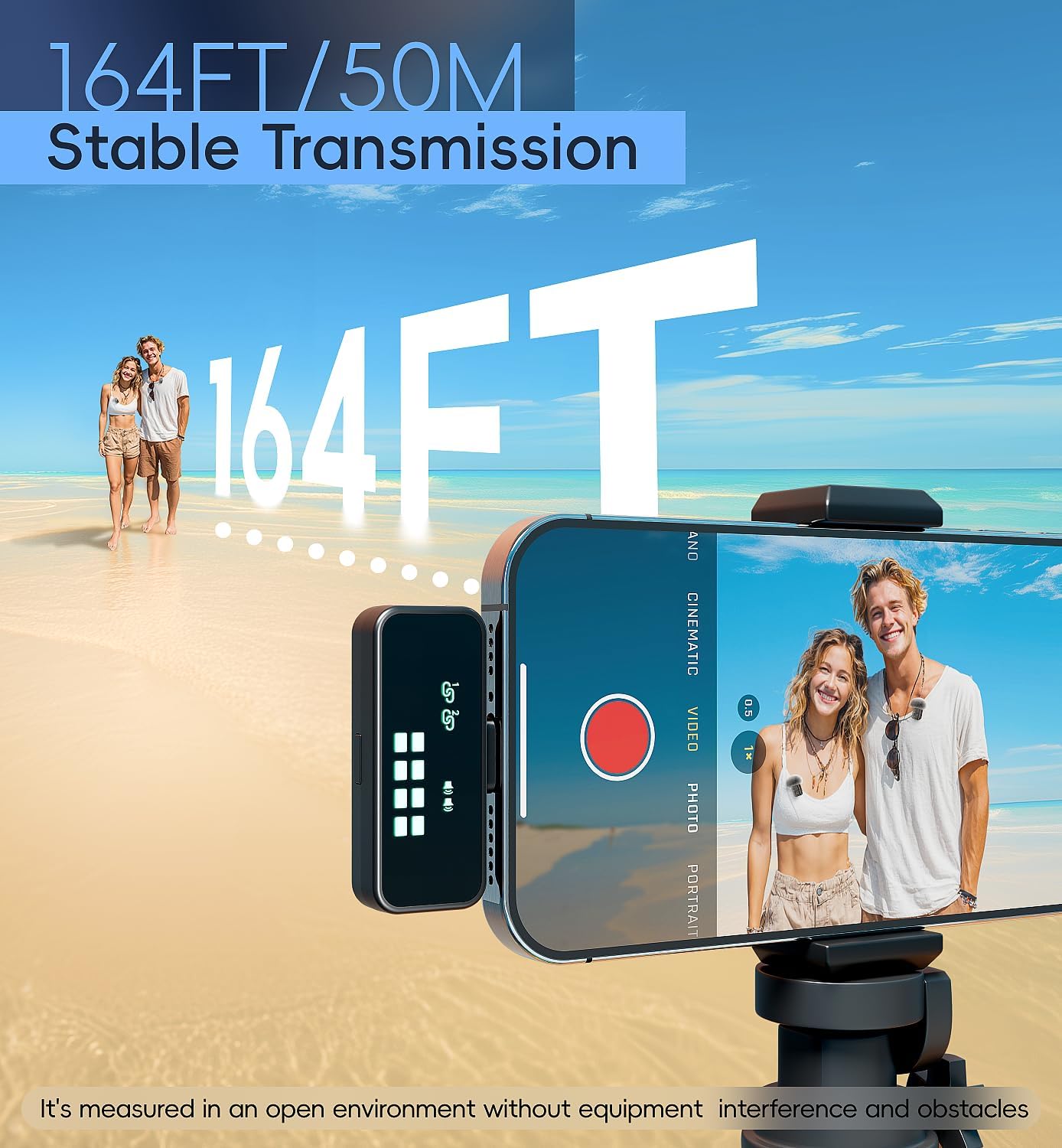 Microphone for iPhone with Charging Case Mini Microphone Wireless Lavalier USB C Lapel Mic Clip on Mic for iPhone, iPad, Android for Video Recording, Vlog, YouTube, TikTok