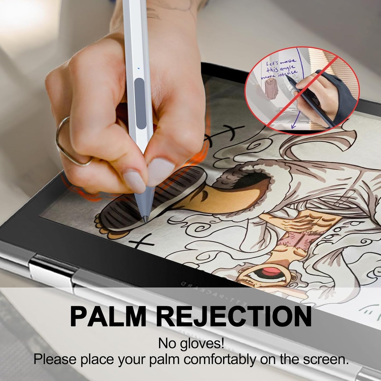 ASUS Stylus Pen for Transformer/Vivobook Flip/Notebook Touchscreen Laptop/Tablet - Rechargeable, 4096 Pressure Sensitivity, MPP 2.0 Tilt Pencil, Silver