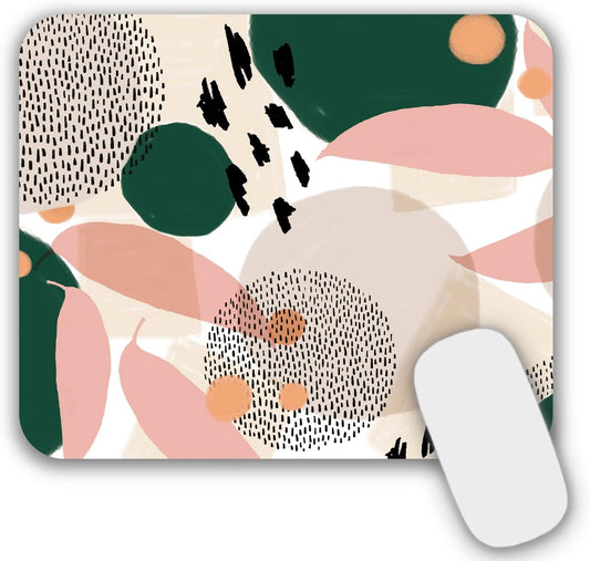 Mouse Pad, Gaming Mouse Pad, Non-Slip Rubber Base Mouse Mat with Designs for Laptop, Computer & Office, 9.5 x 7.9 x 0.12 inches (Morandi Painting 2)