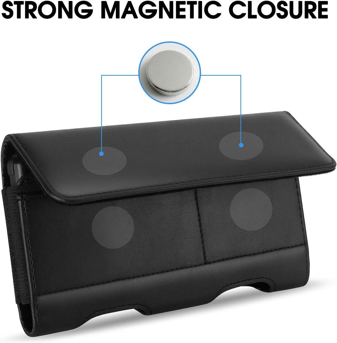 BECPLT for Samsung Galaxy S24+ S23+ S22+ 5G S23 FE 5G S21 FE 5G Holster Case, Galaxy S21+ 5G Leather Pouch Holster Case with Belt Clip Loops for Samsung Galaxy S20+ 5G S20 Plus S10 Plus S9 Plus -Black