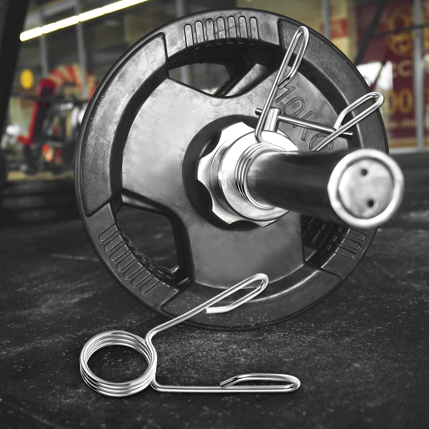 4 Pieces 2 Inch Dumbbell Spring Collars Barbell Clamps Locking Collars Clips for Weightlifting Exercise Fitness Training Supplies