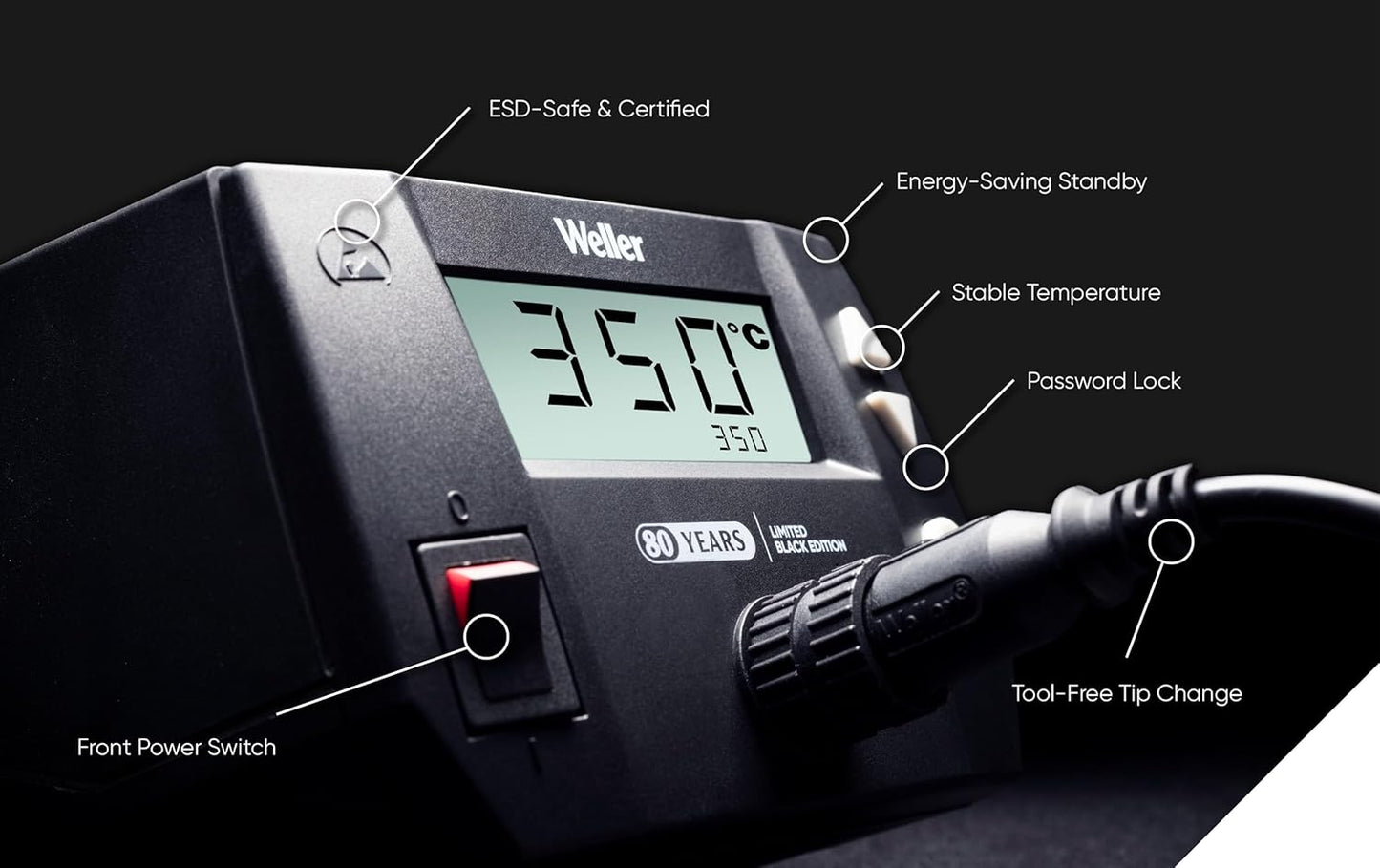Weller 80th Anniversary Black Series WE1010 120V Soldering Station | WE1010BLACK