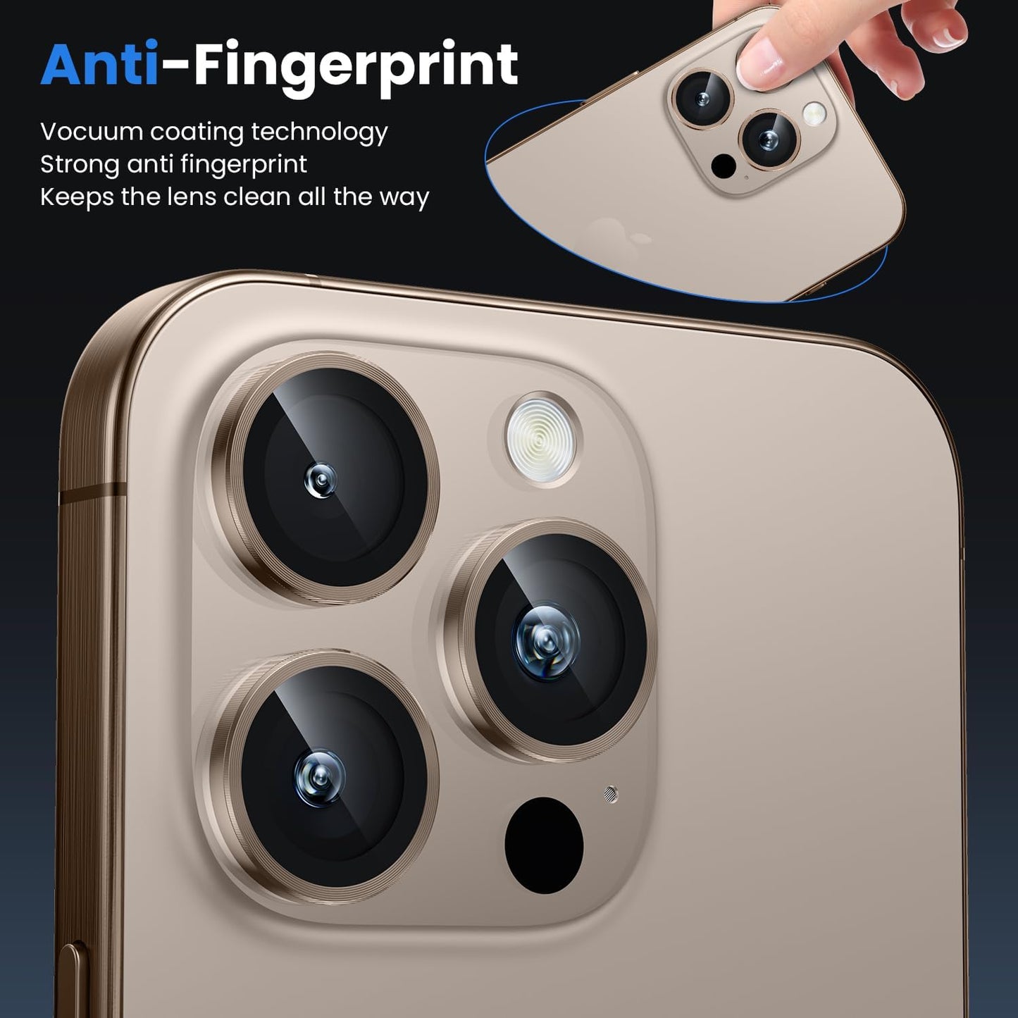 WSKEN for iPhone 16 Pro/iPhone 16 Pro Max Camera Lens Protector - [Original Shooting Model] Shatterproof Ultra HD Tempered Metal Glass Camera Screen Protector Cover Film Accessories