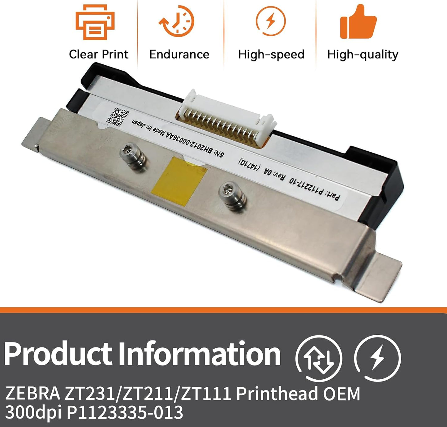 P1123335-013 New Printhead for Zebra ZT231 ZT211 ZT111 Thermal Industrial Printer |High-Class-Replace| 300dpi