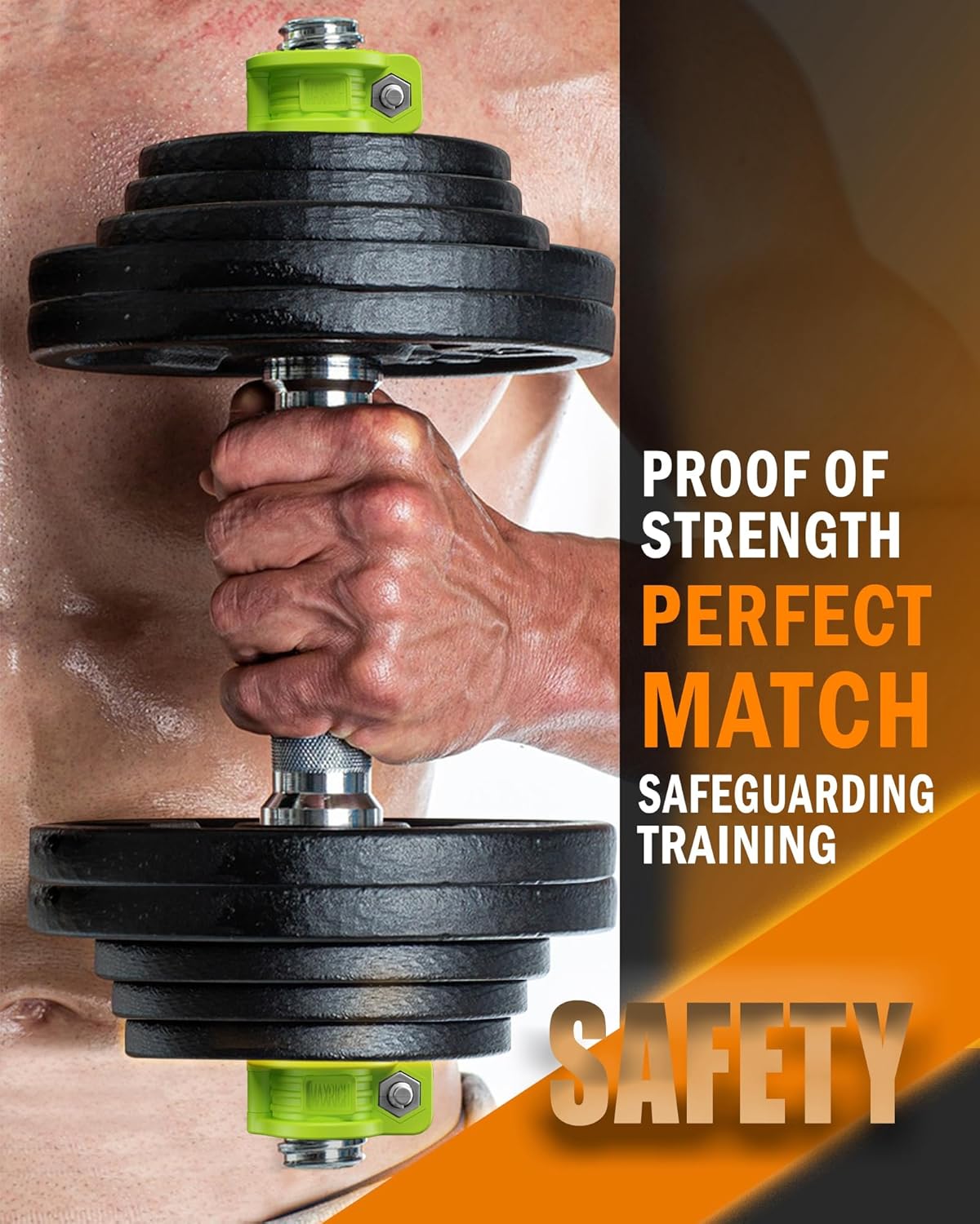 MAXRICH Barbell Clamp 1 inch Multiple Sizes & Adjustable Weight Clips for Quick Release Barbell Collars