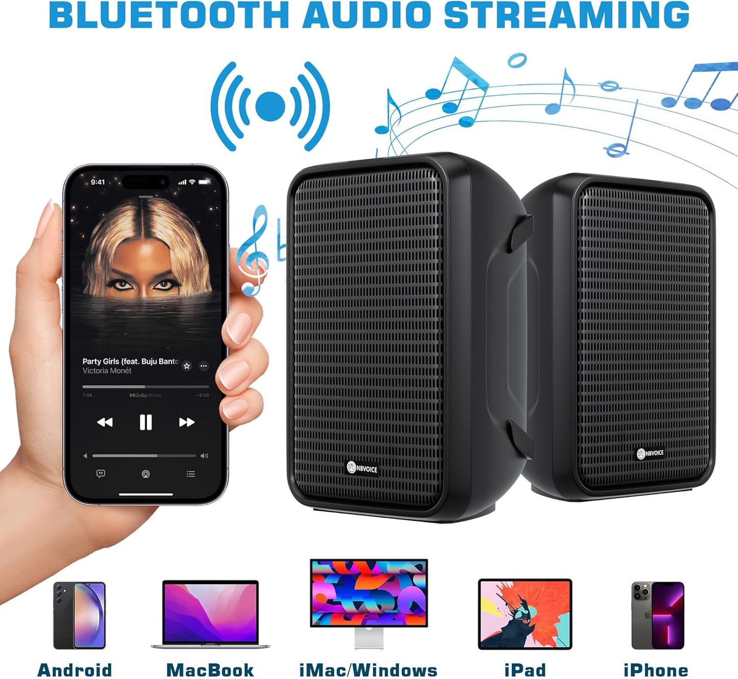 Professional Portable All-in-One 2-Way PA System Suitcase-Style Design with 8-Channel Mixer and 2X Speaker Stands,Bluetooth, Microphone, Remote Control for Performances, Presentations