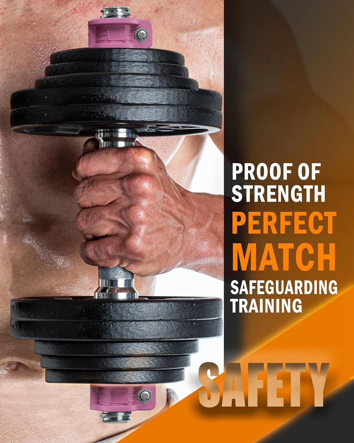 MAXRICH Barbell Clamp 1 inch Multiple Sizes & Adjustable Weight Clips for Quick Release Barbell Collars