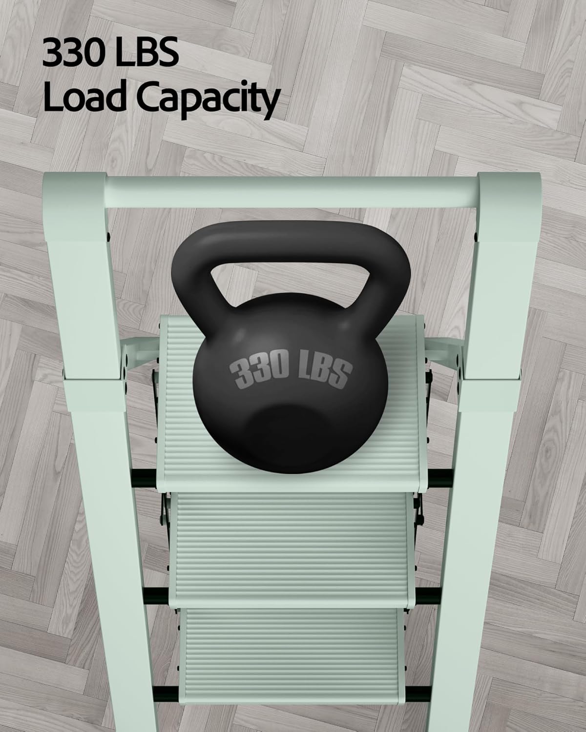 Taranta 3 Step Ladder,Lightweight Aluminum Step Stool with Convenient Handgrip, Folding Ladder with Anti-Slip Pedals, 330lbs Capacity Stepladder for Home, Office, Kitchen-Fairyland Green