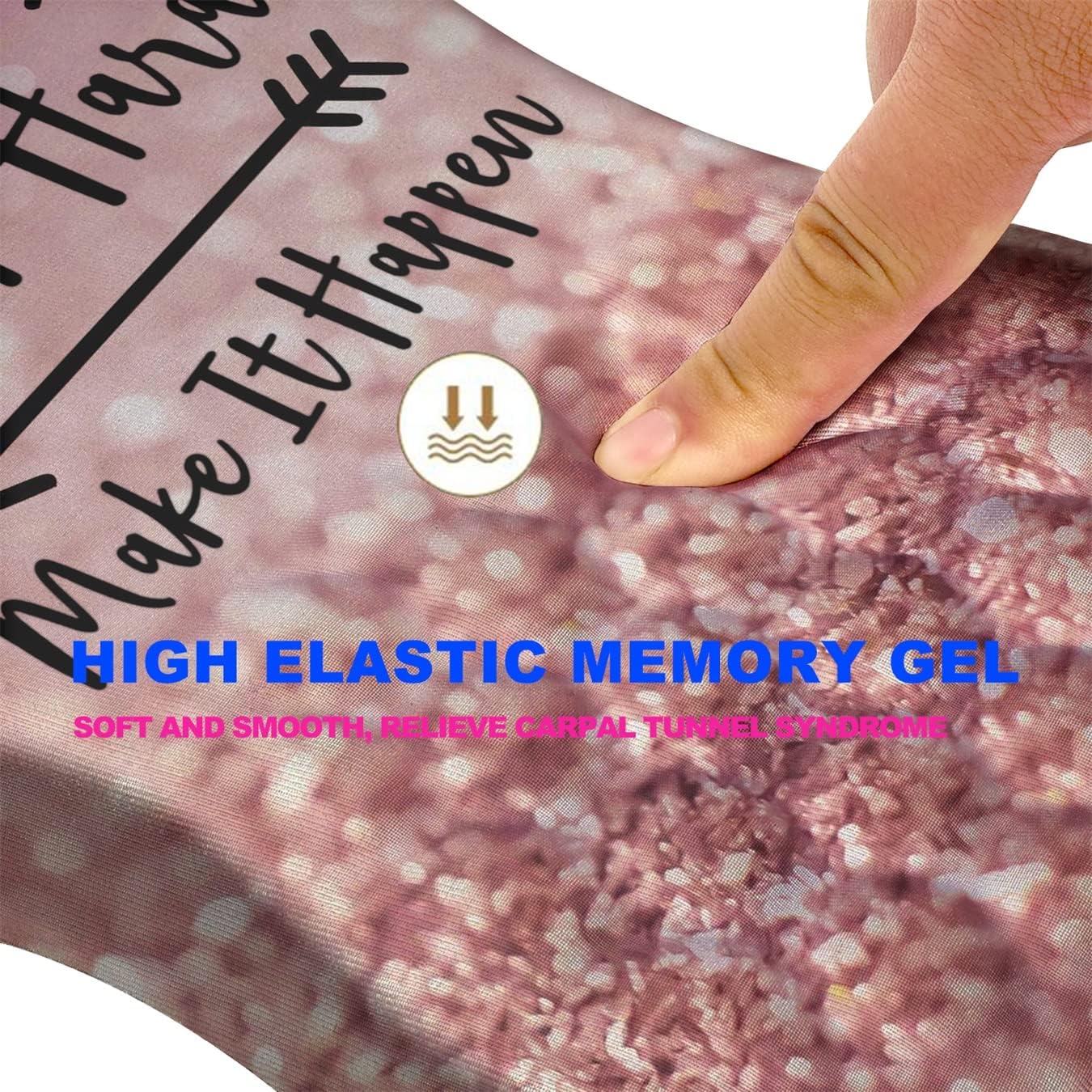 Mouse Pad Wrist Support, Ergonomic Mouse Pad with Massage Dot, Comfortable Computer Mouse Pad for Laptop, Wrist Rest Pain Relief Mousepad with Non-Slip PU Base for Office & Home, 12 x 8 in