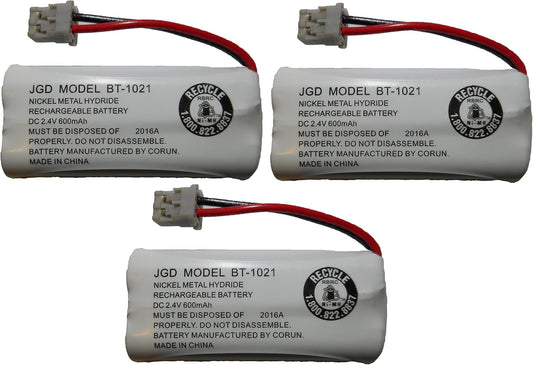 JustGreatDealz HIGH Capacity Rechargeable Replacement Battery BT-1021 BBTG0798001 for Uniden Cordless Handsets (3-Pack)