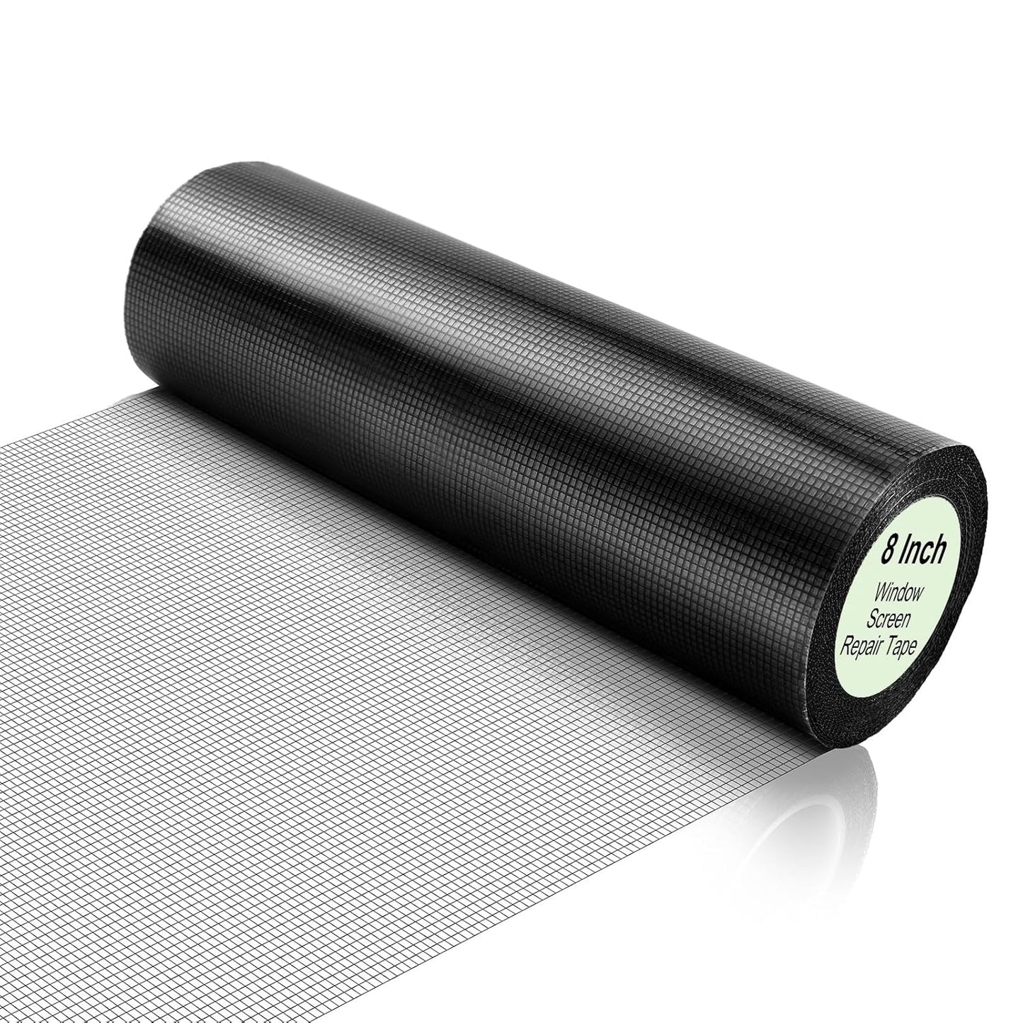Extra Wide 8 inch x 20 ft Window Screen Tape Mesh Repair Strong Adhesive Waterproof Fiberglass Screen Repair Kit Patch for Window Door Tears Holes(Black)