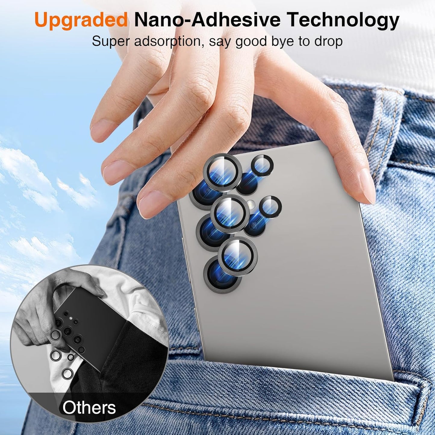 YWXTW [2025 Original Like for Samsung Galaxy S25 Ultra Camera Lens Protector, [Ultra-Thin & 6X Stronger] S25 Ultra Camera Lens Cover, 9H Tempered Glass Upgraded Metal Edging(Titanium Gray)