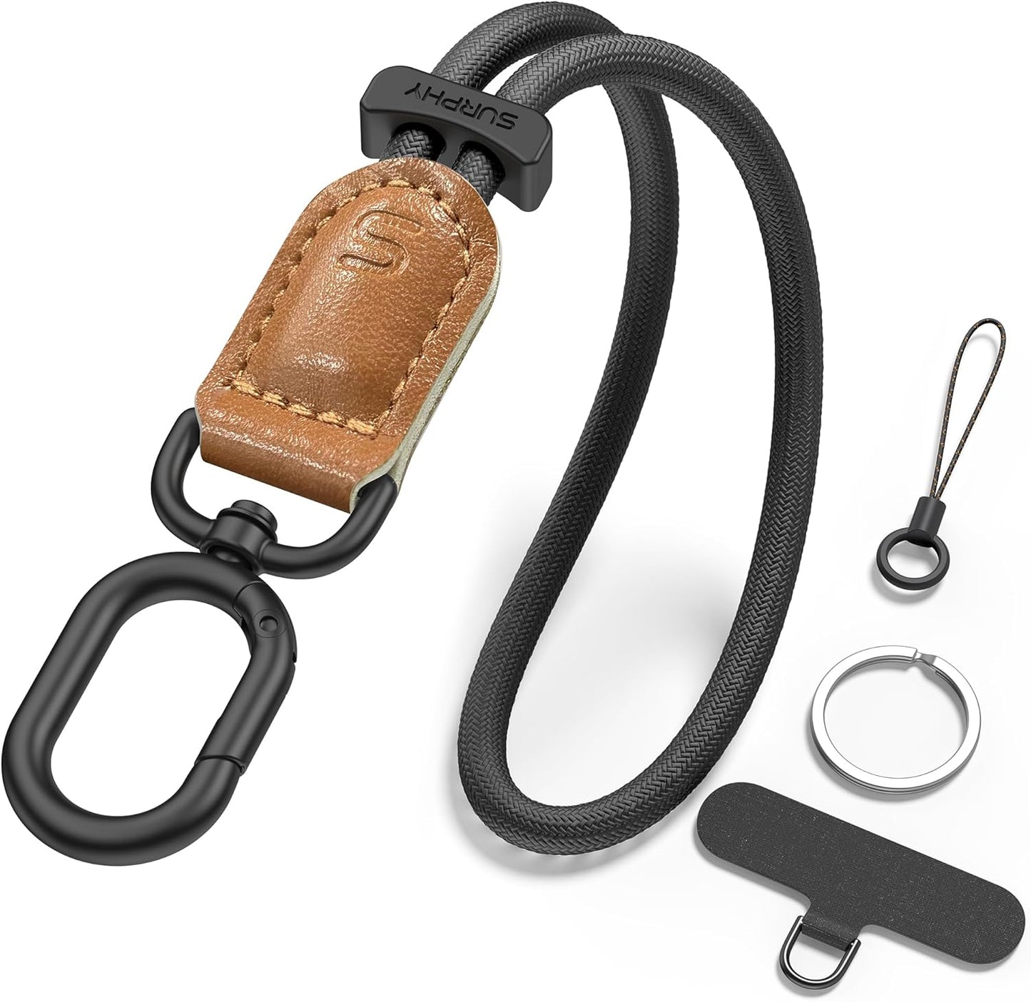 SURPHY Phone Wrist Strap, Keychain Wristlet, Phone Strap Charm with Tether Tab, Cellphone Lanyard Wrist, Key Chain for Women