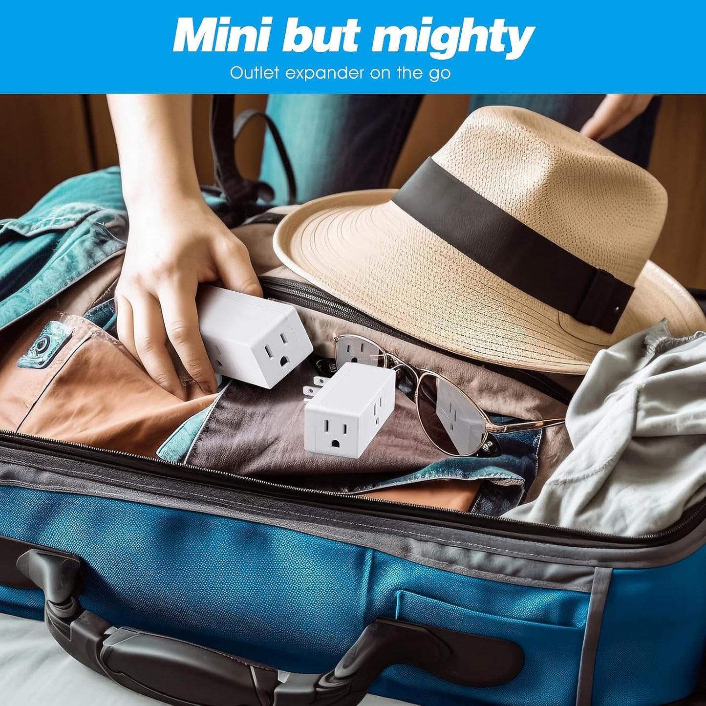 Multi Plug Outlet Extender 1pack, Multiple Outlet Splitter, 3 Outlet Grounding Wall Adapter, Multi Plug Wall Outlet, Multiple Plugs in One Outlet, Cruise Essentials, Electrical Wall Outlet Splitter