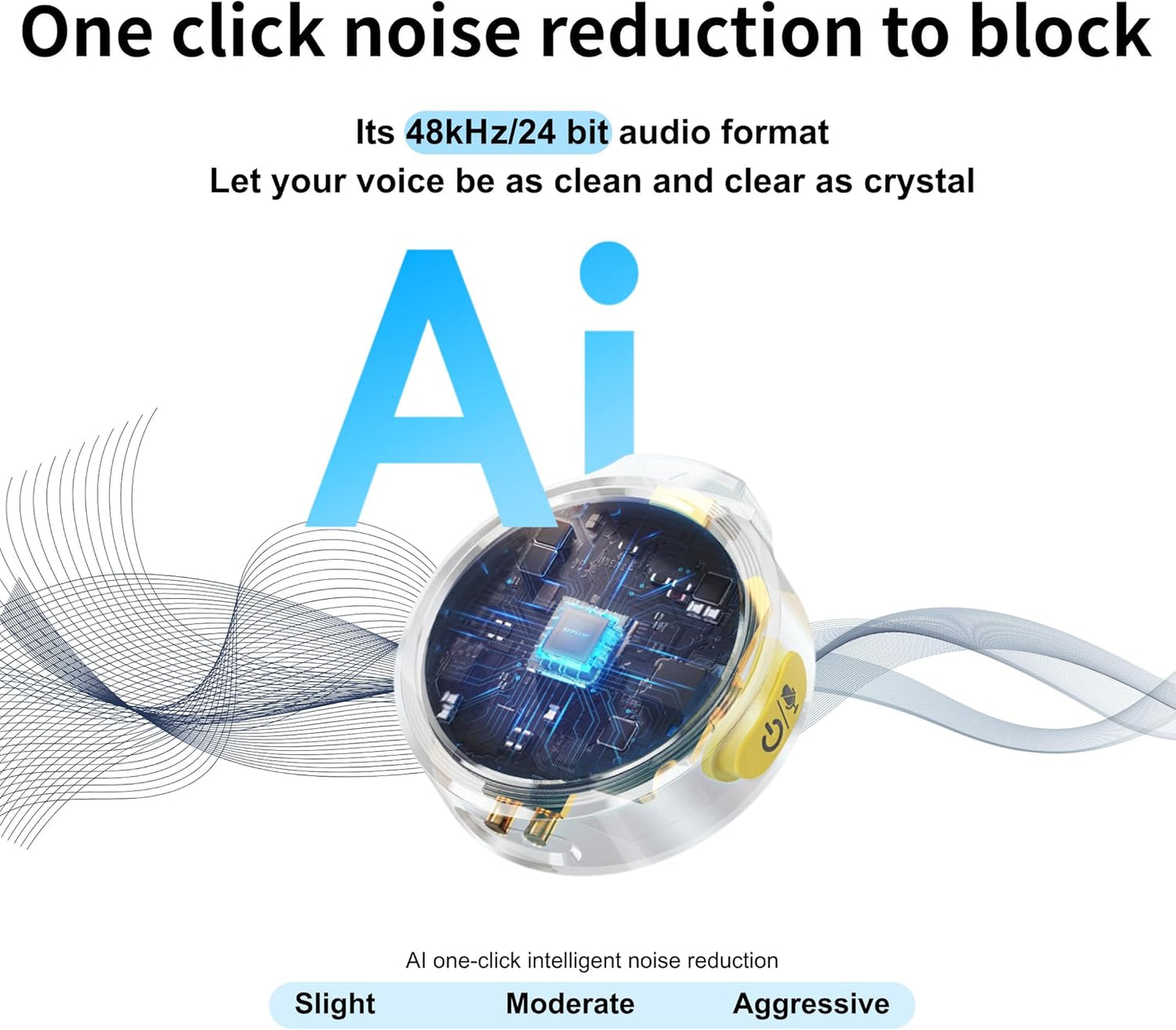 Pro Lavalier Microphone for Podcast Recording, Wireless Clip-On Mic with Pocket Charging Case, Compatible with iPhone Android PC MacBook for YouTube Vlogging Video