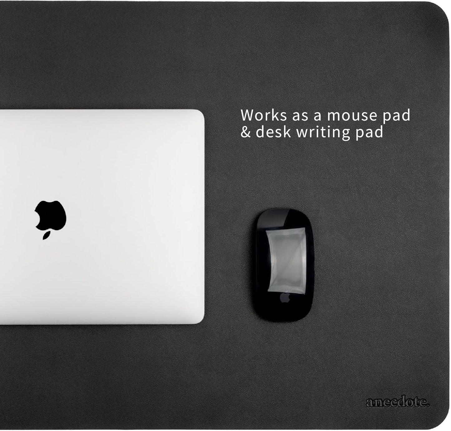 ANECDOTE Vegan Leather Desk Pad - 23.6"x17" Desk Mat for Your Office. This Quality Large Mouse Pad has Chic Elegance, Professional Look & Satisfying Touch - The Perfect Leather Mouse Pad for You!