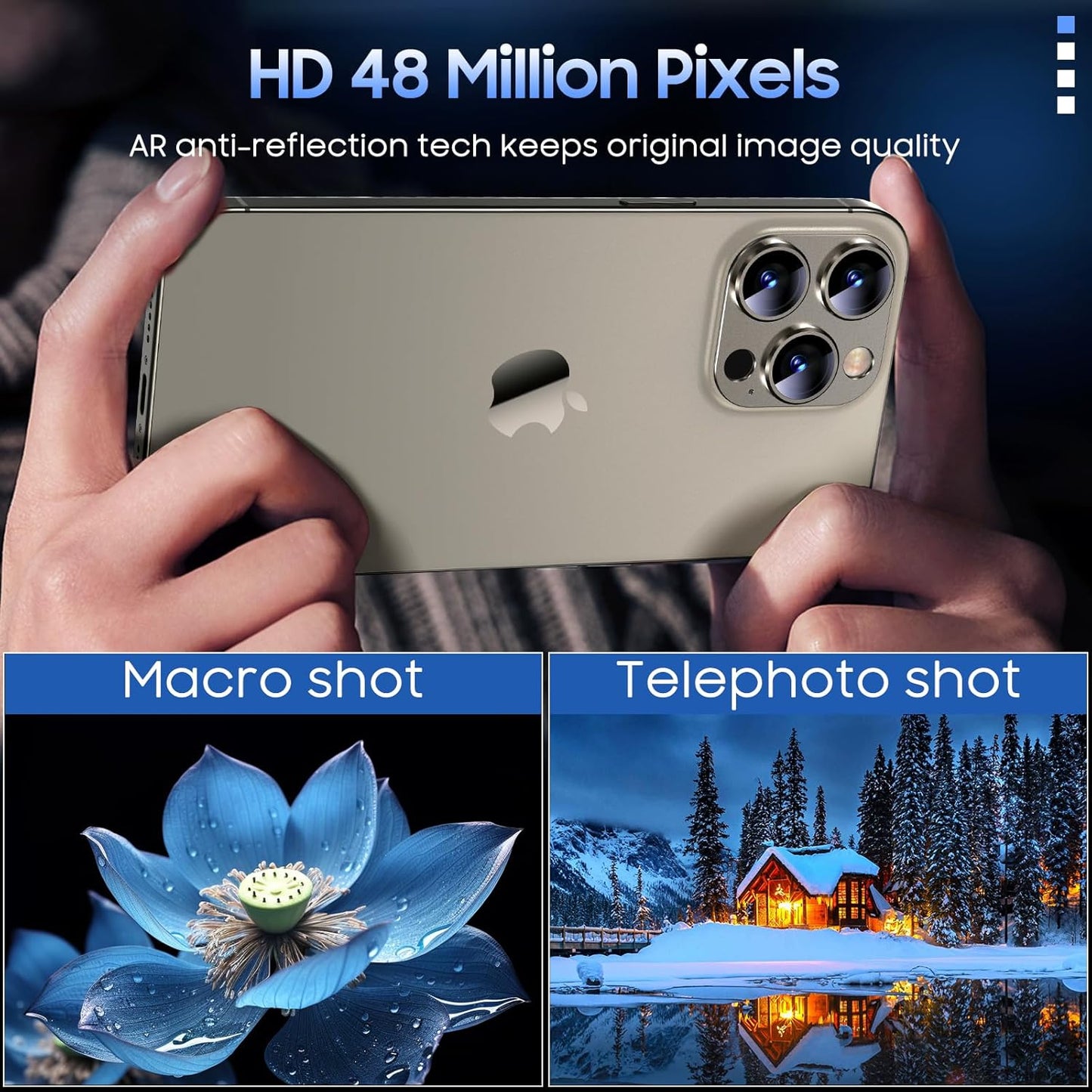 Uyiton Compatible with iPhone 15 Pro/iPhone 15 Pro Max Camera Lens Protector, [Not Easy to Break][Strong Adsorption][Case-Friendly] Metal Tempered Glass Rear Camera Screen Cover - Natural Titanium