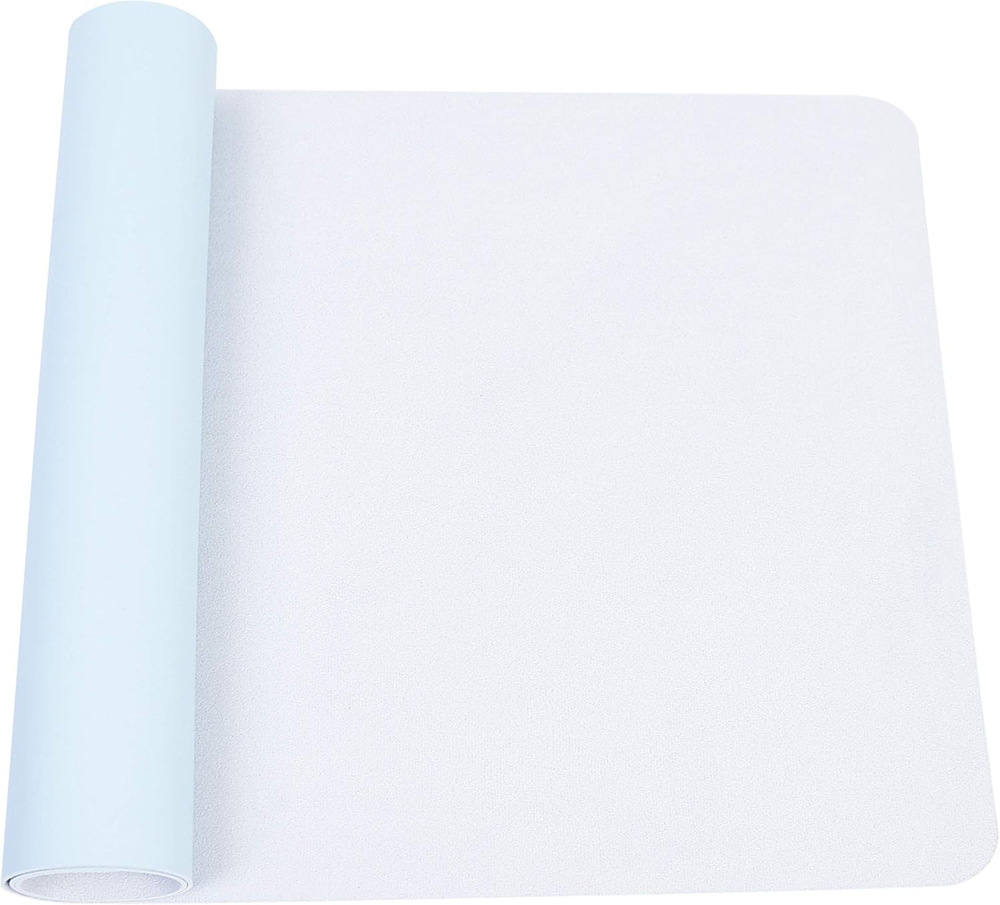 YSAGi Non-Slip Leather Desk Pad L Size, Waterproof Laptop Computer Desk Keyboard Mat, Table Protector Blotter Mat, Large Mouse Pad for Office/Work/Home/Decor(Sky Blue, 35.4" x 17")